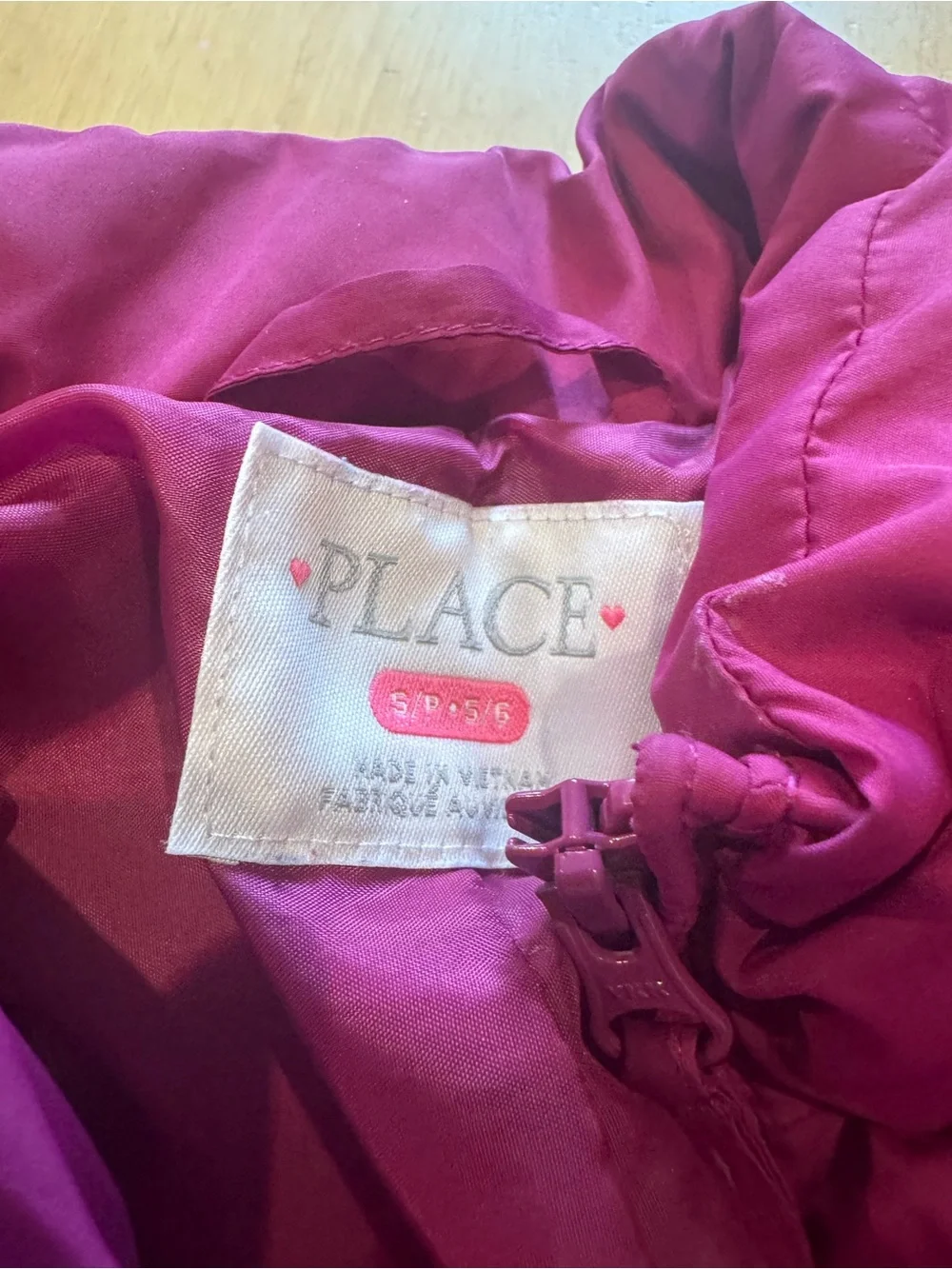 The Children's Place Girls Magenta Puffer Jacket